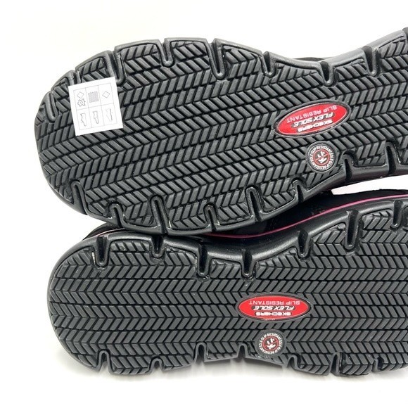 Skechers Womens Synergy Sandlot Alloy Toe Black Pink Work Safety Shoes Size 6.5 - Picture 11 of 16